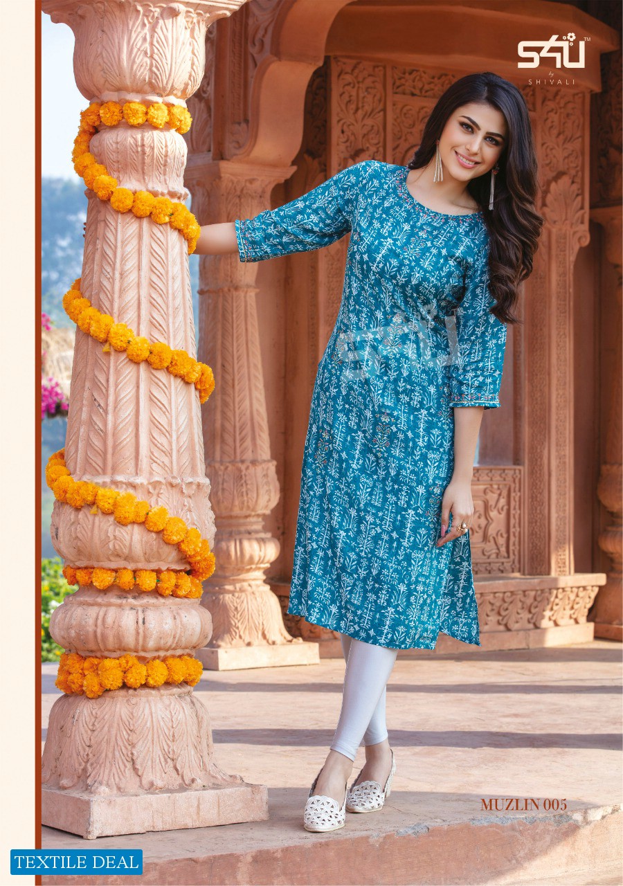 S4u Muzlin Wholesale Shopping Full Stitched Kurtis Collection