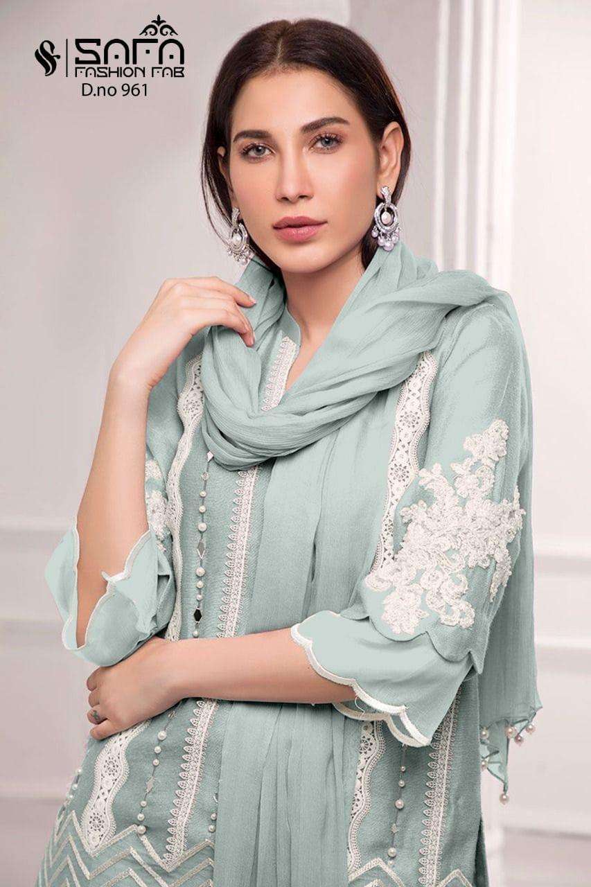 SAFA 961 DESIGNER TUNIC WITH PANT AND DUPATTA SET