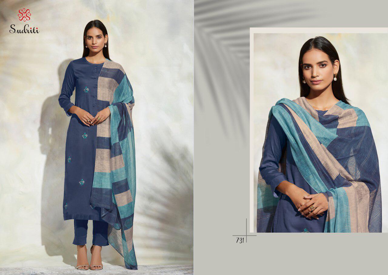 SAHIBA SUDRITI PRESENT GULRANG COTTON SATIN DIGITAL PRINT WITH EMBROIDERY SUIT EXPORTER