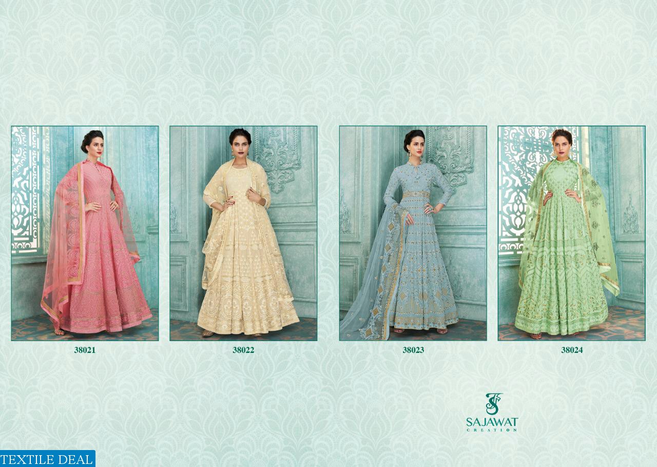 SAJAWAT CREATION BEGAM VOL 3 FOX GEORGETTE LONG STYLISH SUIT ONLINE