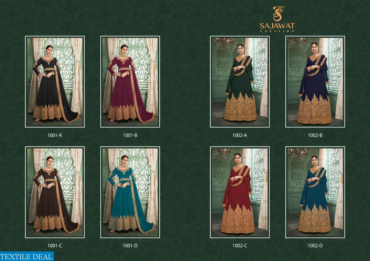 SAJAWAT CREATION SAAHO GEORGETTE LONG PARTY WEAR SALWAR SUIT DEALER