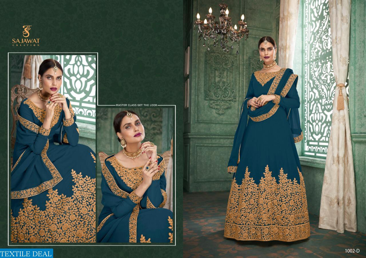 SAJAWAT CREATION SAAHO GEORGETTE LONG PARTY WEAR SALWAR SUIT DEALER