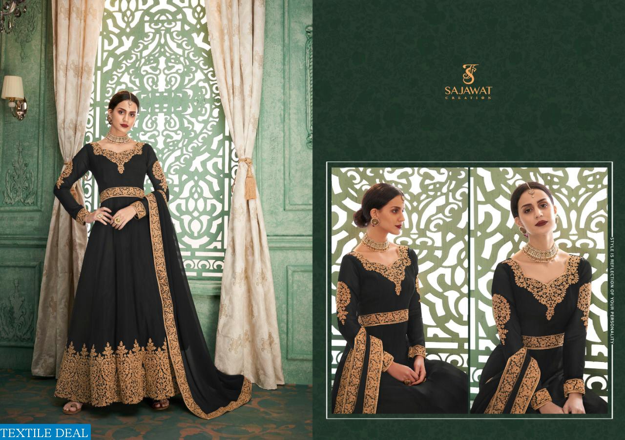 SAJAWAT CREATION SAAHO GEORGETTE LONG PARTY WEAR SALWAR SUIT DEALER