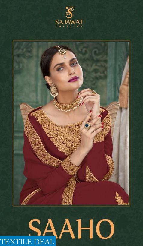 SAJAWAT CREATION SAAHO GEORGETTE LONG PARTY WEAR SALWAR SUIT DEALER