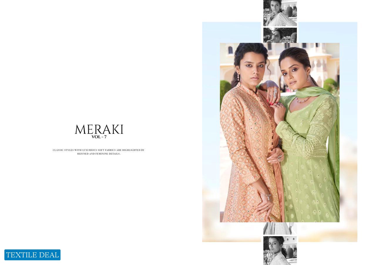 SAJAWAT MERAKI VOL 7 GEORGETTE READYMADE LONG DRESSES WHOLESALER