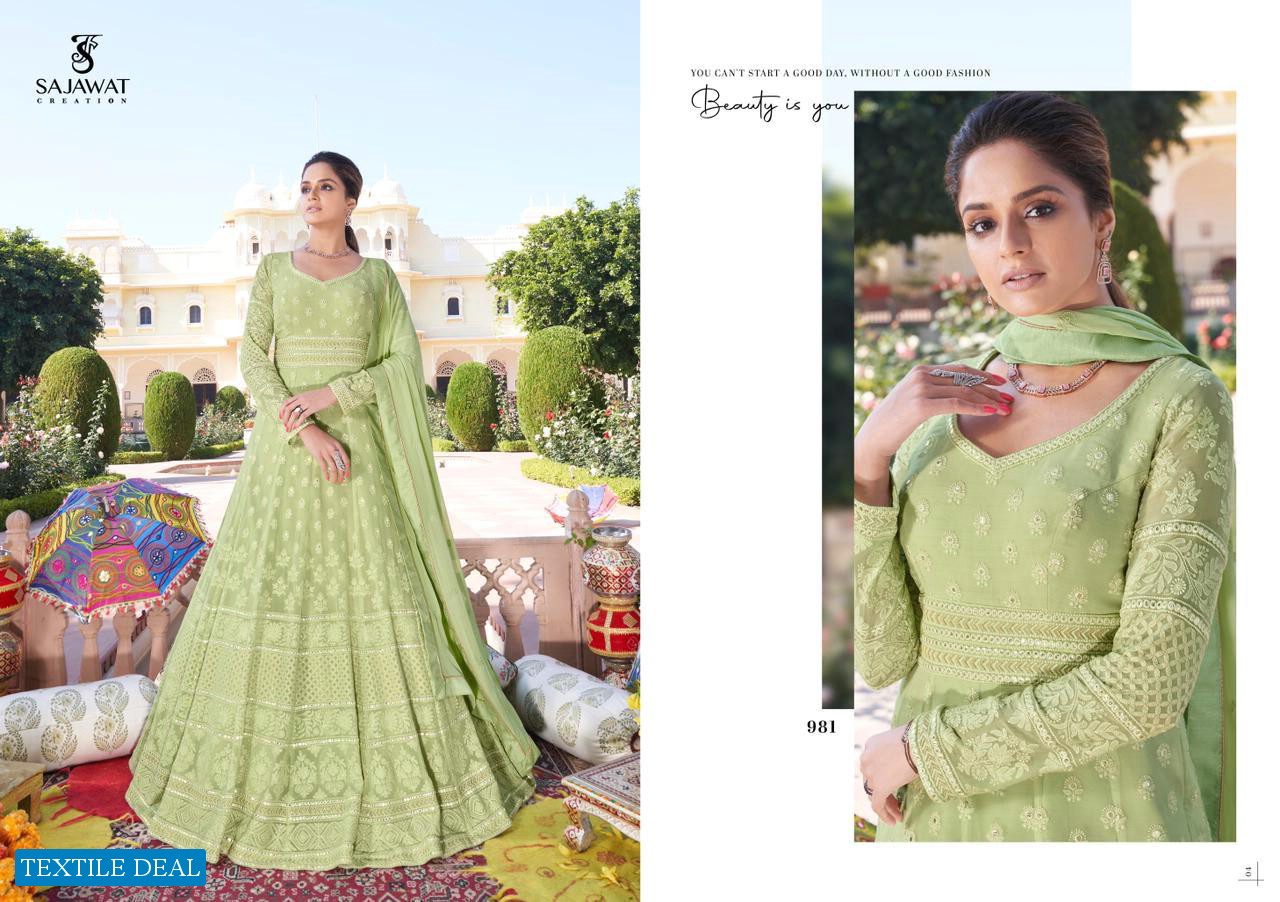 SAJAWAT MERAKI VOL 7 GEORGETTE READYMADE LONG DRESSES WHOLESALER