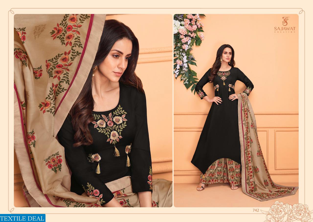 SAJAWAT SARTHI VOL 7 READYMADE DESIGNER SUITS WHOLESALER PRICE ONLINE