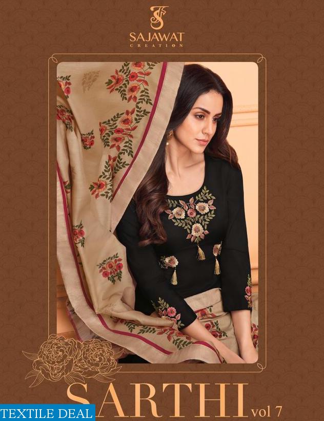 SAJAWAT SARTHI VOL 7 READYMADE DESIGNER SUITS WHOLESALER PRICE ONLINE