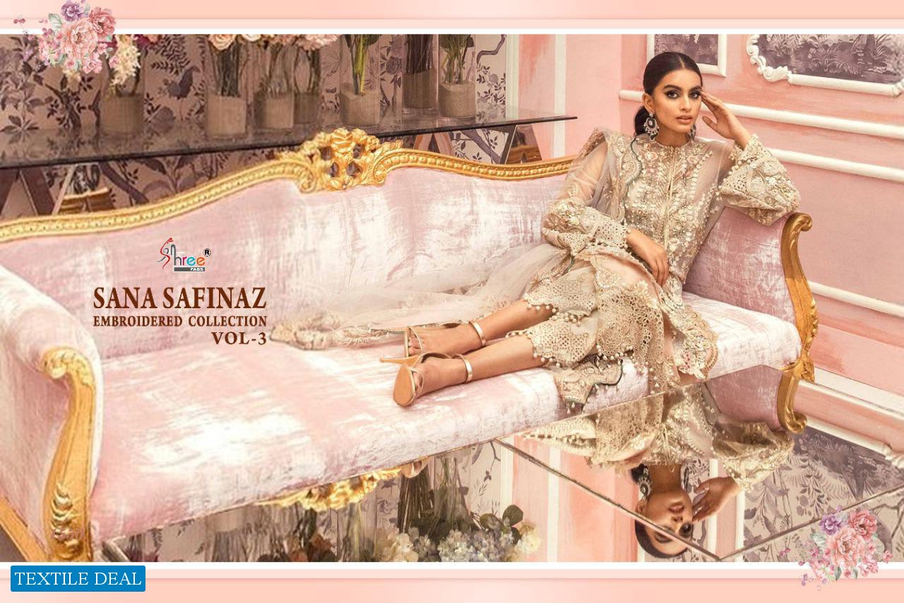 SANA SAFINAZ EMBROIDERED VOL 3 BY SHREE FABS NET PAKISTANI SALWAR KAMEEZ