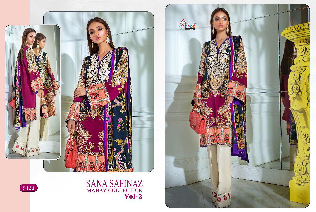 SANA SAFINAZ MAHAY COLLECTION VOL 2 BY SHREE FABS COTTON PRINT EMBROIDERY PAKISTANI SUITS