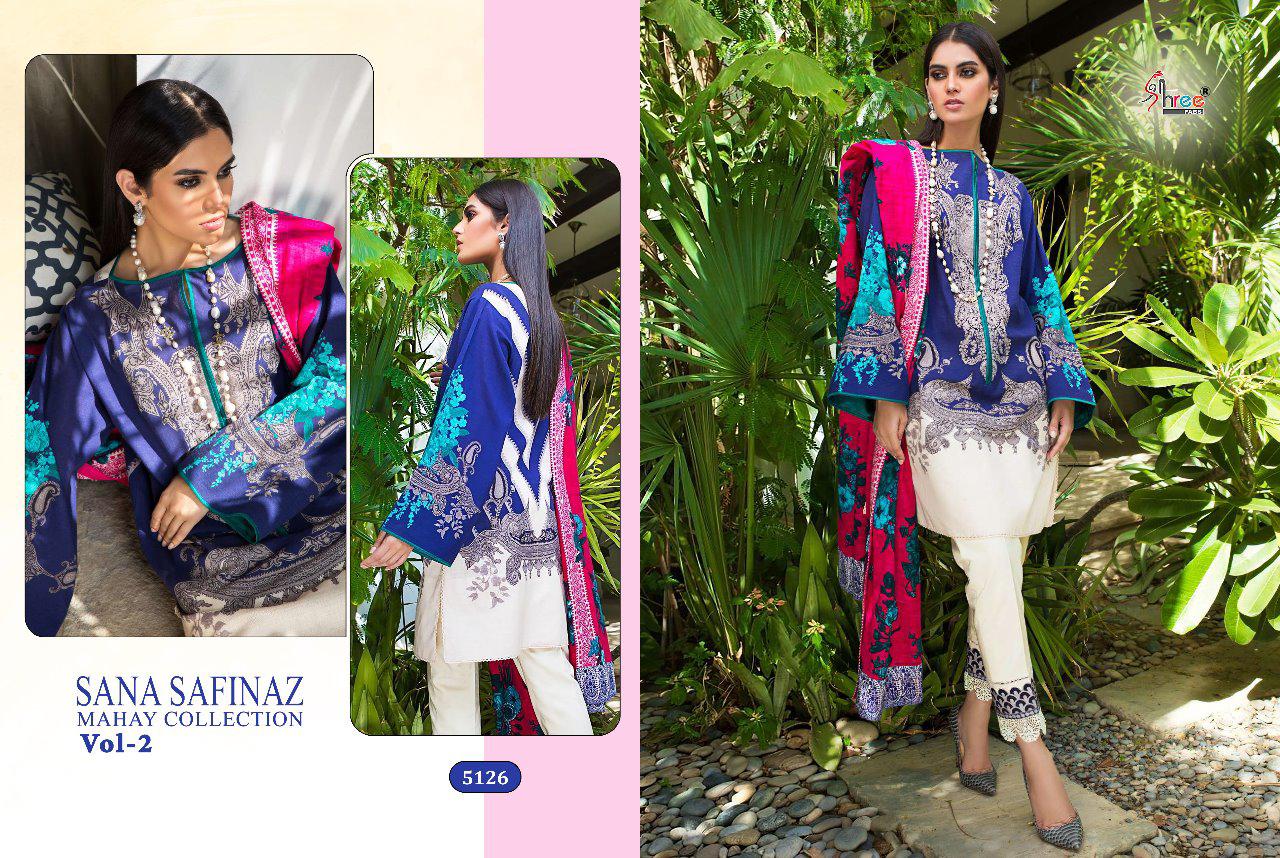 SANA SAFINAZ MAHAY COLLECTION VOL 2 BY SHREE FABS COTTON PRINT EMBROIDERY PAKISTANI SUITS