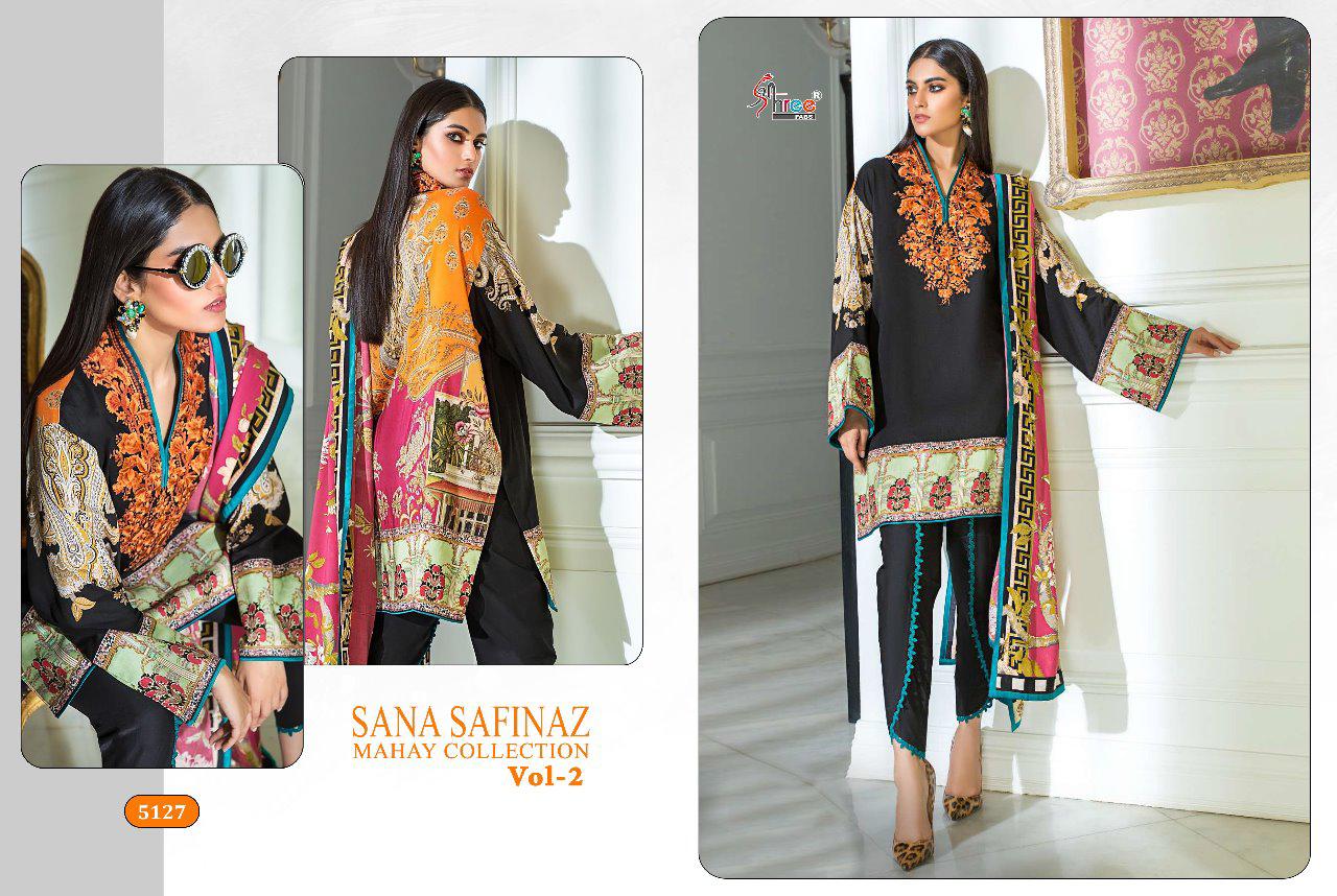 SANA SAFINAZ MAHAY COLLECTION VOL 2 BY SHREE FABS COTTON PRINT EMBROIDERY PAKISTANI SUITS