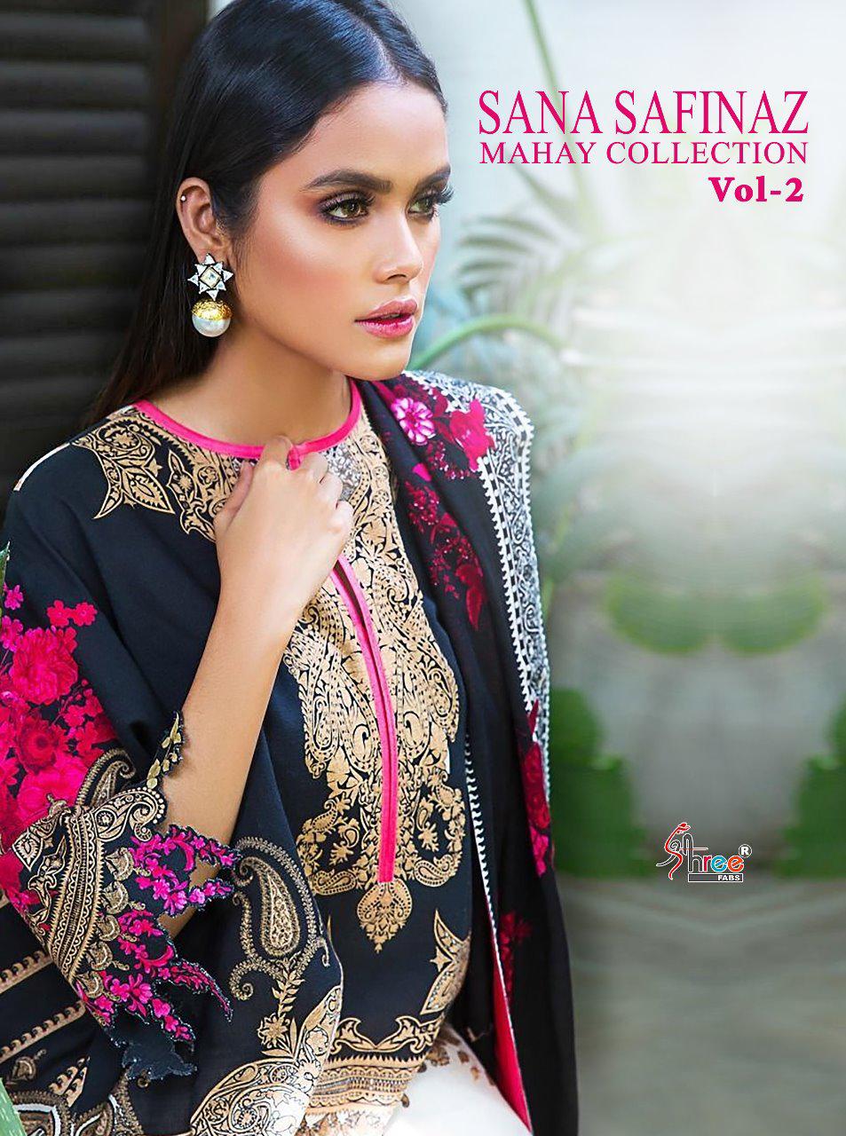 SANA SAFINAZ MAHAY COLLECTION VOL 2 BY SHREE FABS COTTON PRINT EMBROIDERY PAKISTANI SUITS