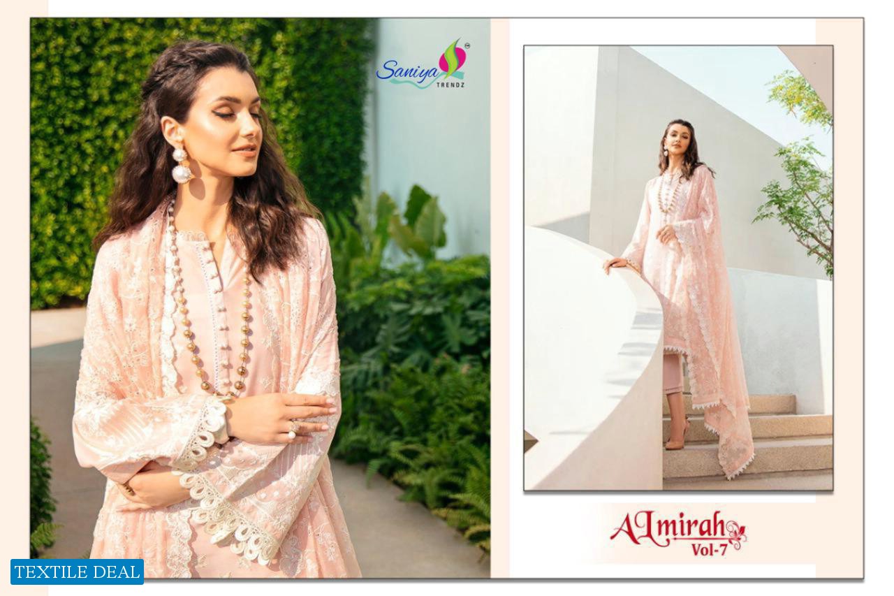 SANIYA TRENDZ ALMIRAH VOL 7 PURE COTTON PAKISTANI SUITS COLLECTION