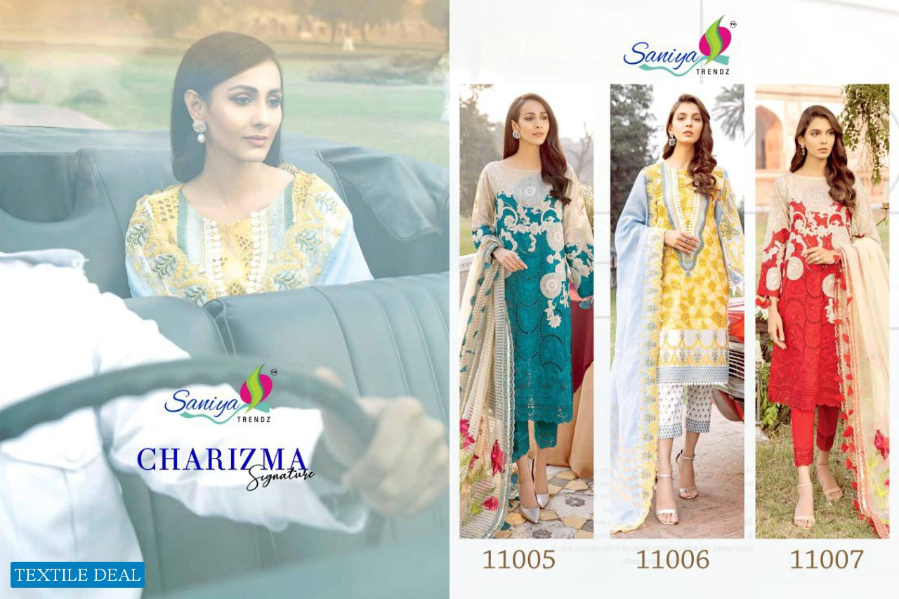 SANIYA TRENDZ CHARIZMA SIGNATURE CAMBRIC COTTON SALWAR SUIT