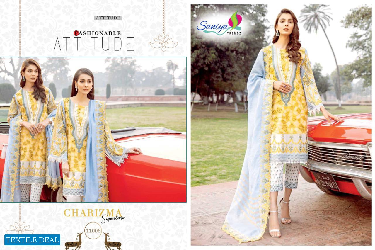 SANIYA TRENDZ CHARIZMA SIGNATURE CAMBRIC COTTON SALWAR SUIT
