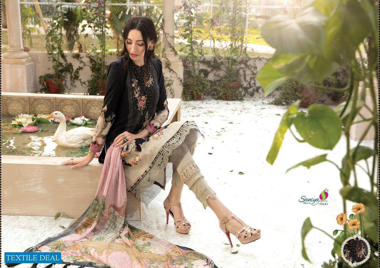 SANIYA TRENDZ MARIA B LAWN M PRINT CAMBRIC COTTON SALWAR SUIT COLLECTION
