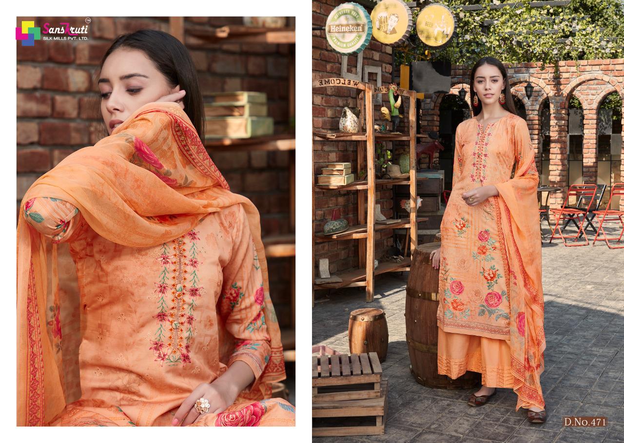 SANSKRUTI PRESENT TULSI PURE JAM WITH EMBROIDERY DRESS COLLECTION
