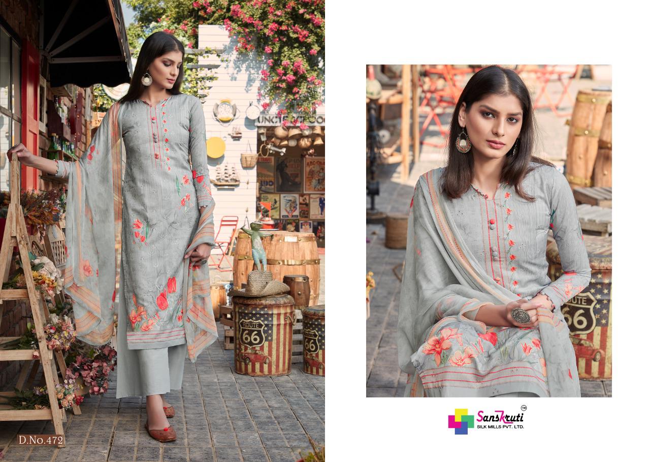 SANSKRUTI PRESENT TULSI PURE JAM WITH EMBROIDERY DRESS COLLECTION