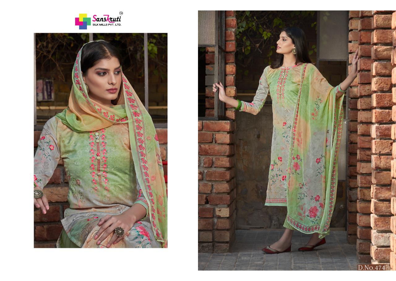 SANSKRUTI PRESENT TULSI PURE JAM WITH EMBROIDERY DRESS COLLECTION