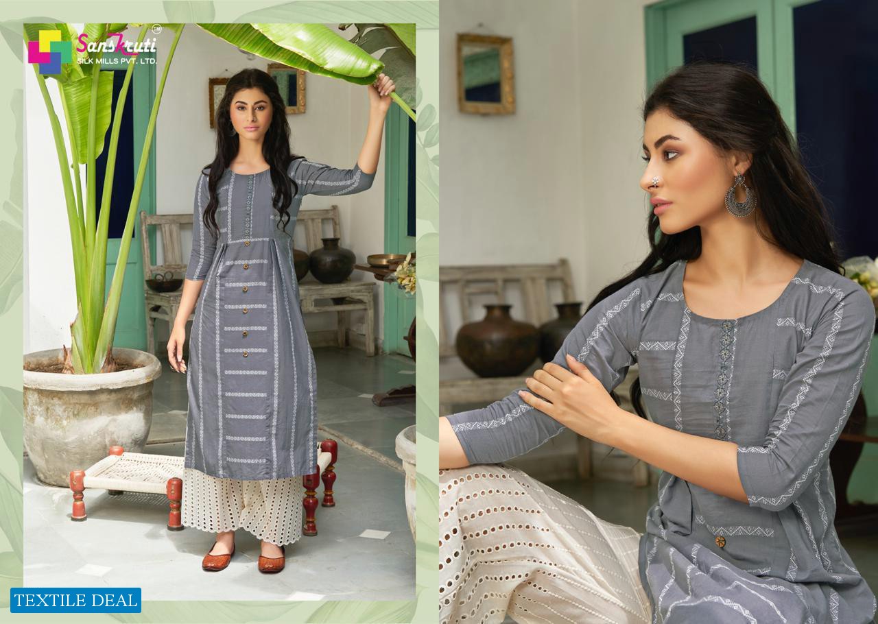 SANSKRUTI SILK MILLS JENNIFER VOL 2 COTTON KURTI LATEST SUMMER COLLECTION