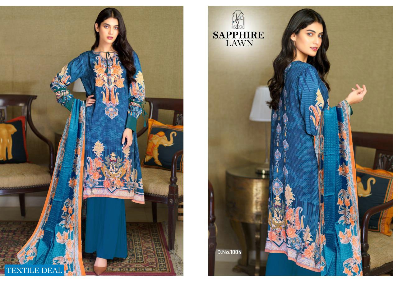 SAPPHIRE LAWN GRAND COLLECTIONS PURE LAWN CASUAL WEAR SALWAR KAMEEZ AT LOWEST PRICE