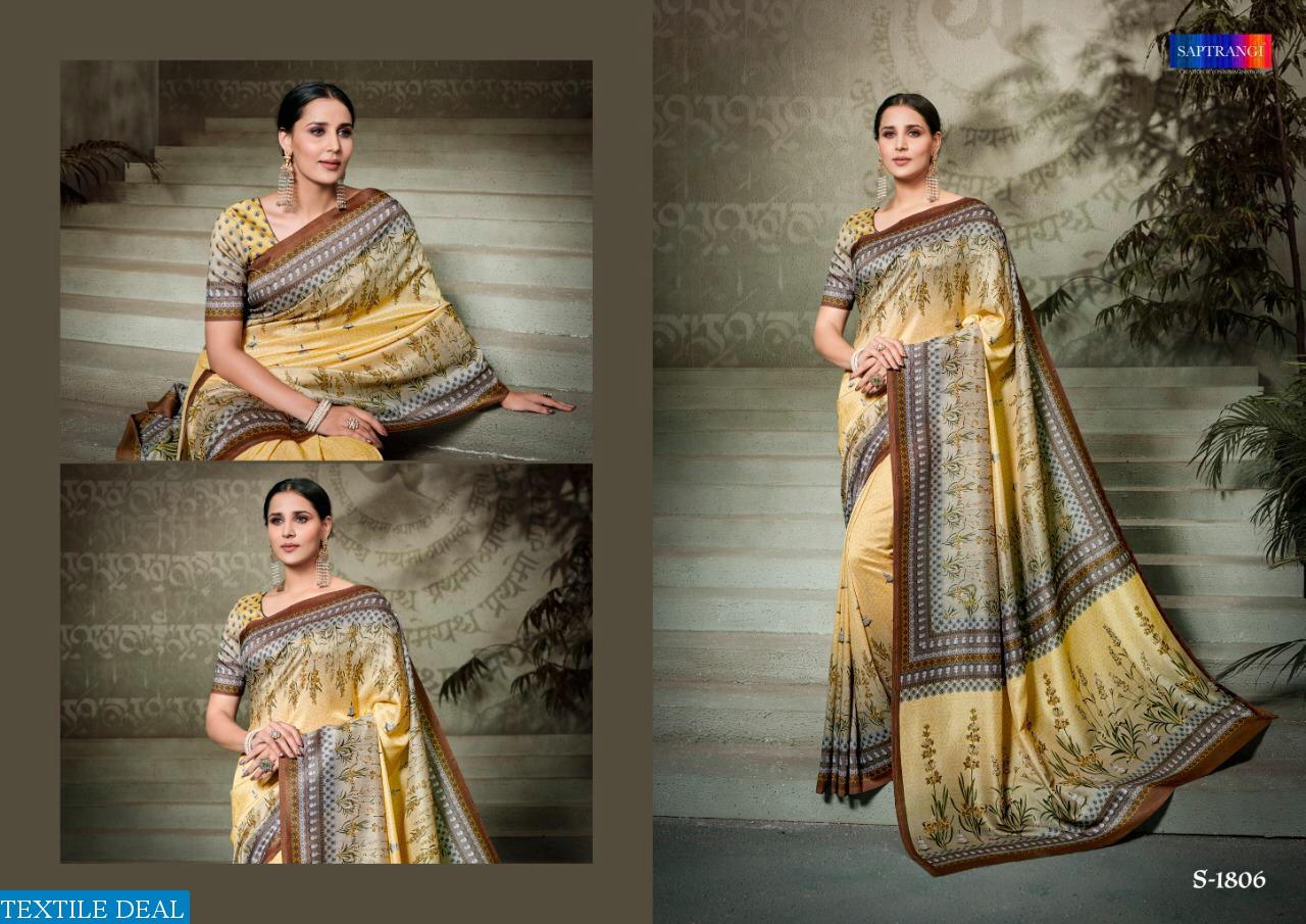 SAPTRANGI PRESENT SIGNATURE SAREE COLLECTION VOL 3 1801-1812 SERIES SILK SAREE