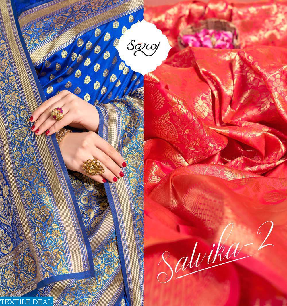 SAROJ PRESENT SATVIKA VOL 2 PURE BANARASI SILK TRADITIONAL WEAR SAREE