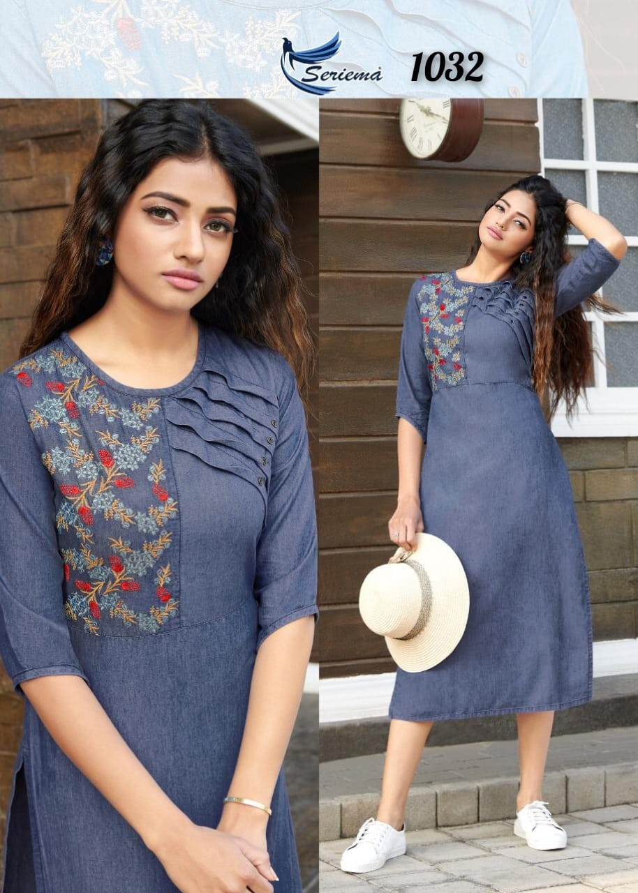 SERIEMA KUMB PREMIER  DENIM  FUNKY LOOK  KURTIS