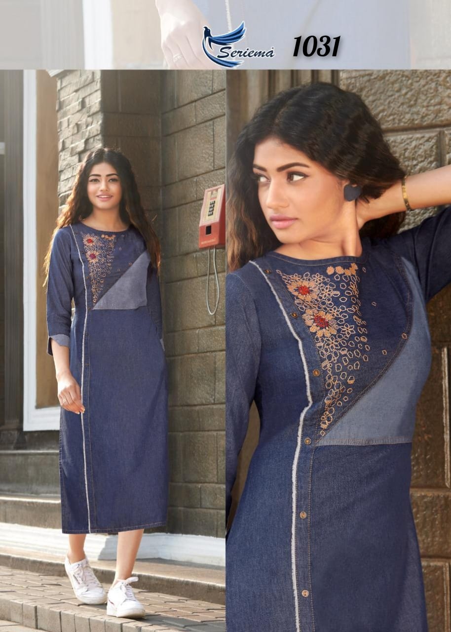 SERIEMA KUMB PREMIER  DENIM  FUNKY LOOK  KURTIS