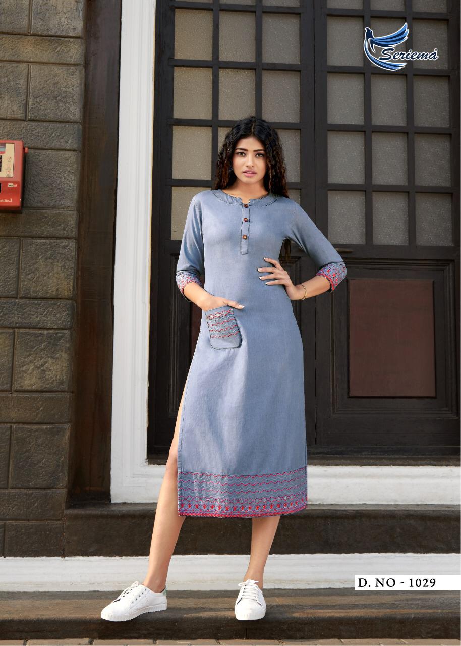 SERIEMA KUMB PREMIER  DENIM  FUNKY LOOK  KURTIS