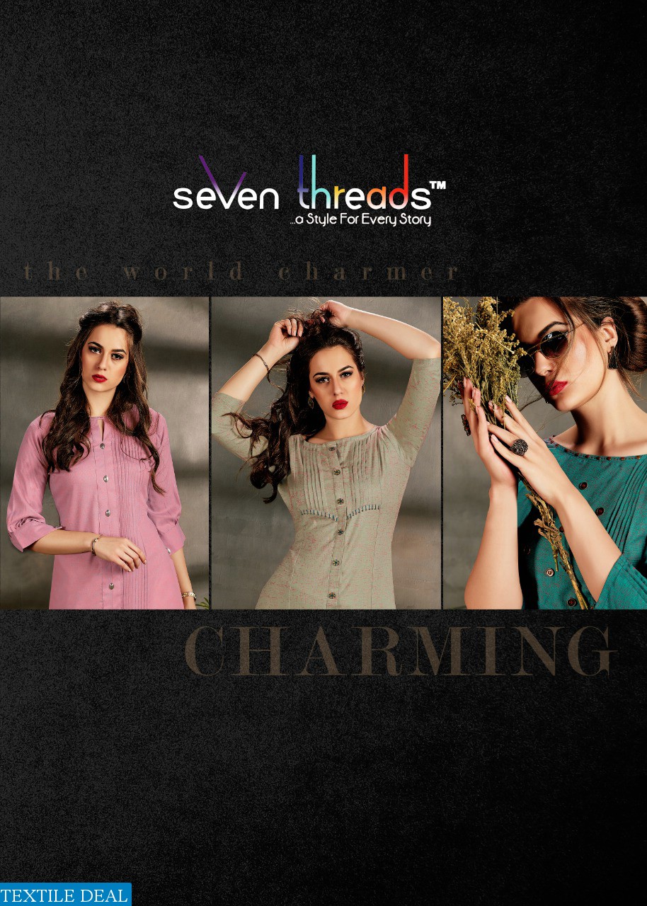 SEVEN THREADS RUTBA SANSKRUTI STYLISH KURTI WITH UNIQUE BUTTONS COLLECTION