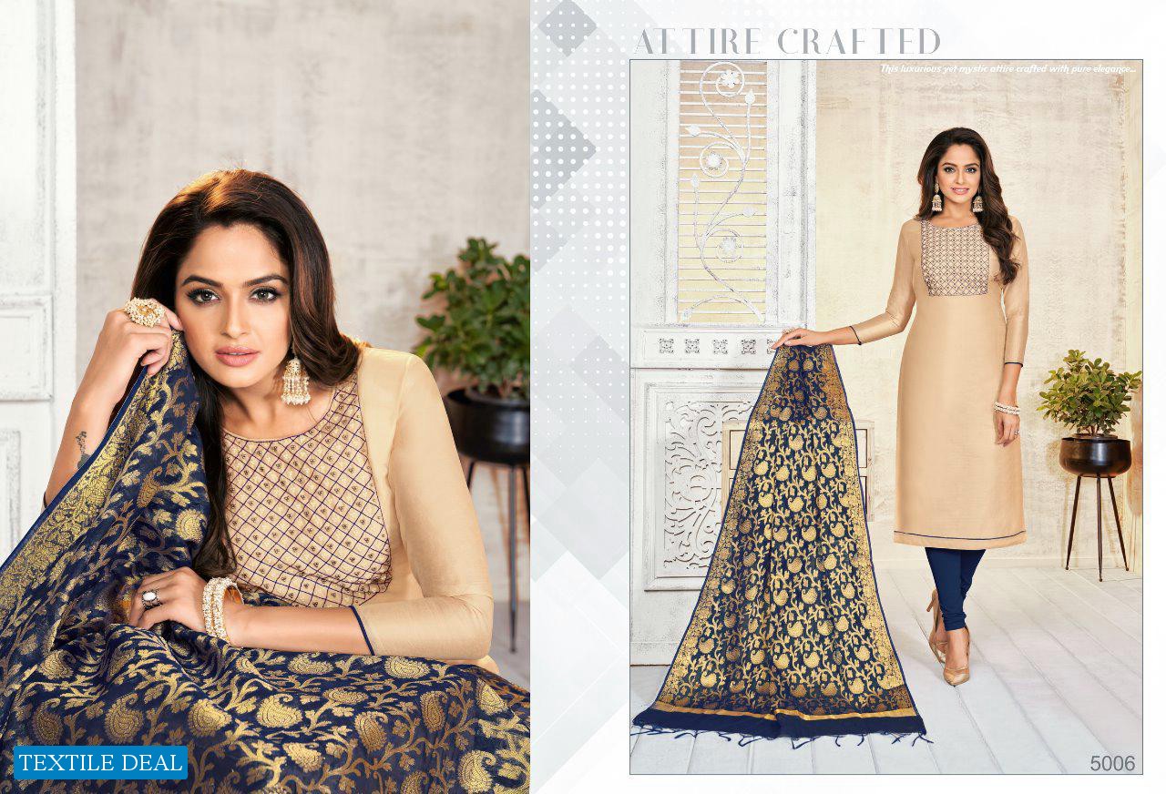 SHAGUN PRESENTS LIFE STYLE VOL 5 MODAL SILK COTTON WITH HAND WORK SALWAR SUITS