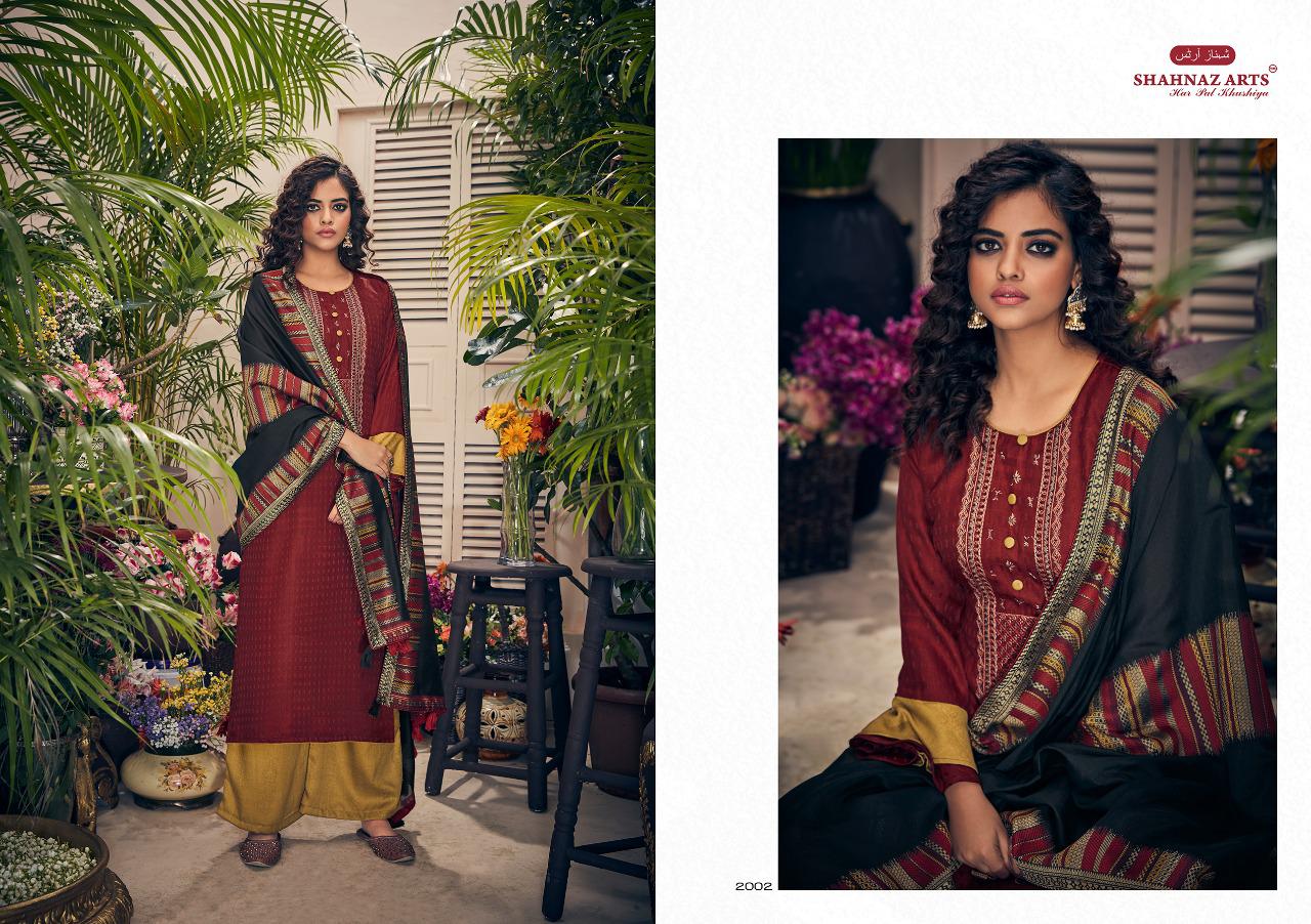 SHAHNAZ ARTS PANIHARI PASHMINA WINTER WEAR DRESS MATERIALS COLLECTION