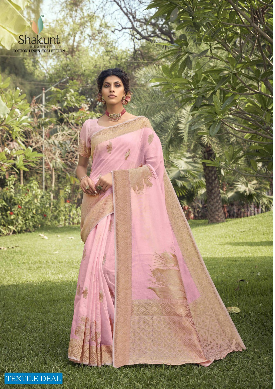 SHAKUNT PRESENT JASVIKA LINEN COTTON EXCLUSIVE FANCY SAREES
