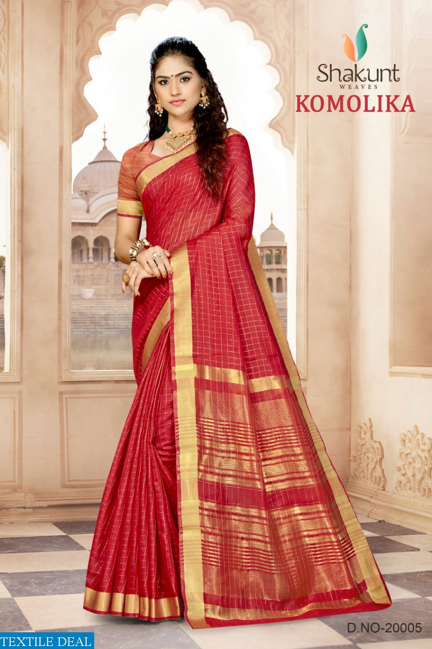 SHAKUNT PRESENT KOMOLIKA COTTON SILK TRADITIONAL CASUAL WEAR SAREE WHOLESALER