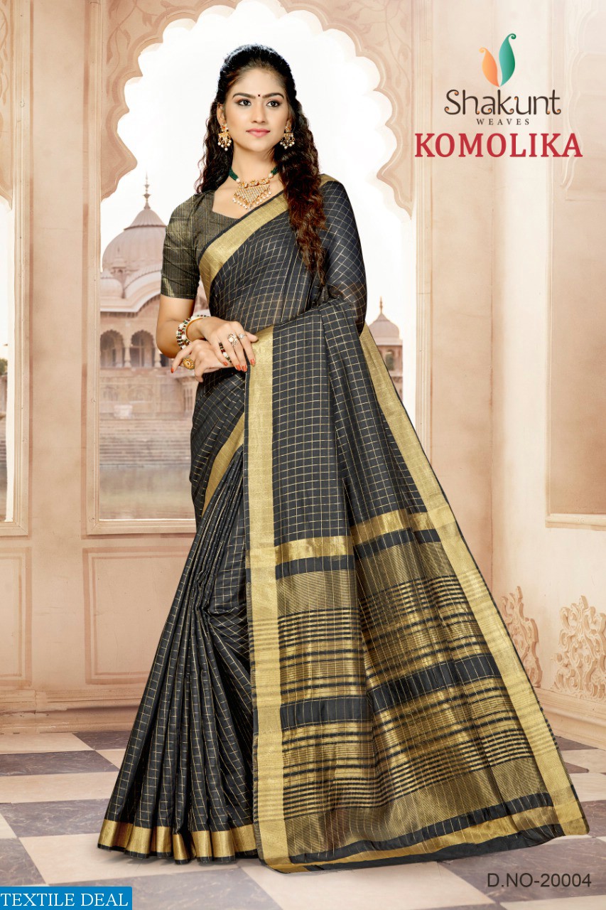 SHAKUNT PRESENT KOMOLIKA COTTON SILK TRADITIONAL CASUAL WEAR SAREE WHOLESALER