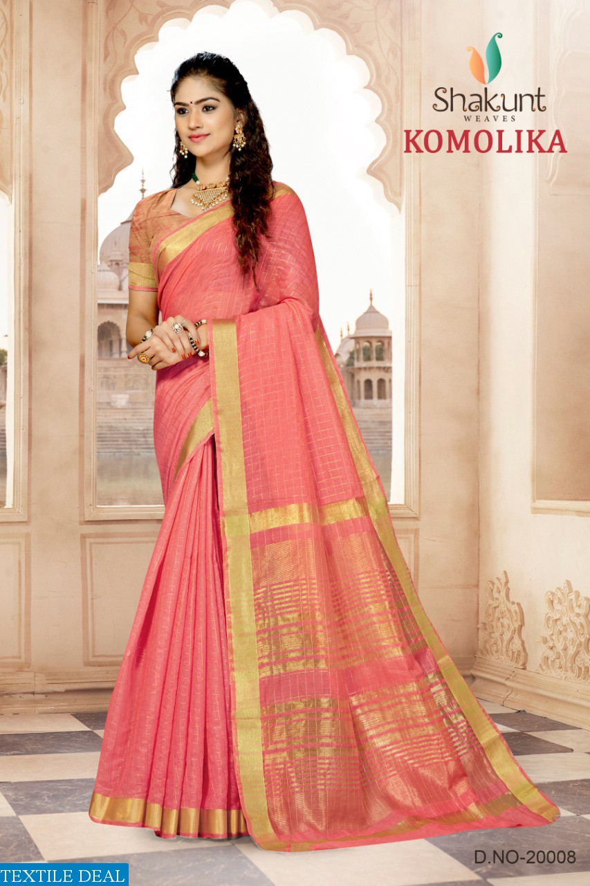 SHAKUNT PRESENT KOMOLIKA COTTON SILK TRADITIONAL CASUAL WEAR SAREE WHOLESALER