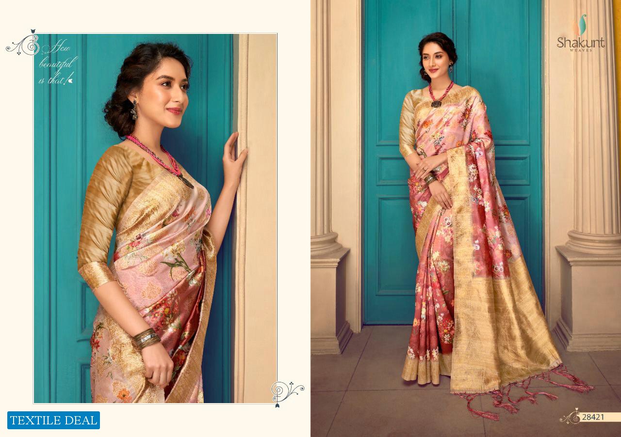 SHAKUNT PRESENT UNNATI WEAVING SILK DIGITAL PRINTED FANCY SAREE