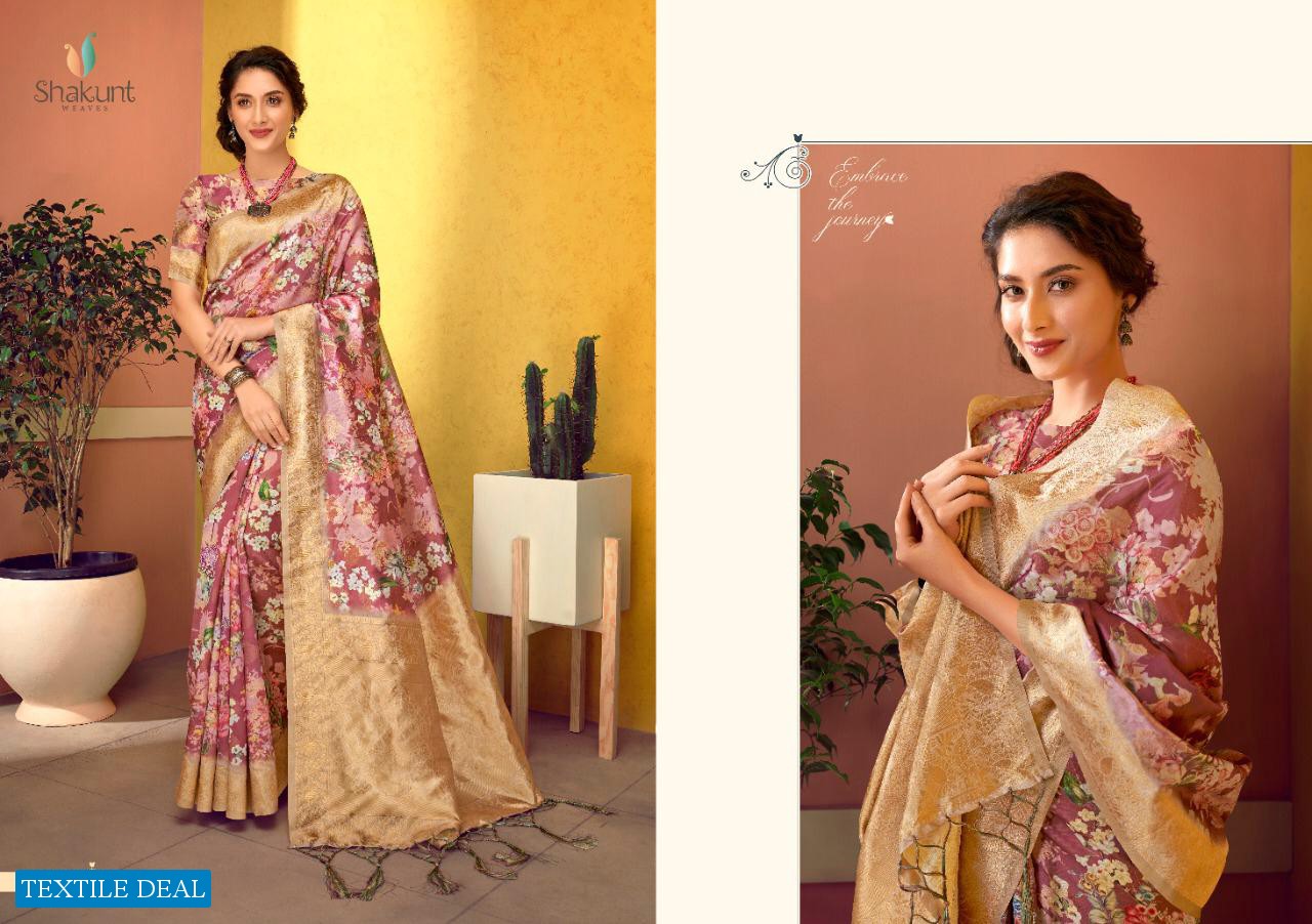SHAKUNT PRESENT UNNATI WEAVING SILK DIGITAL PRINTED FANCY SAREE