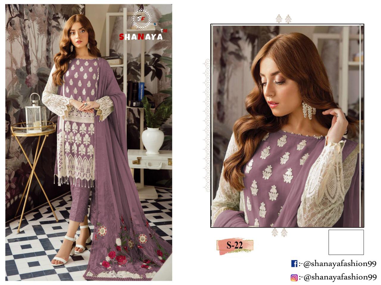SHANAYA PRESENT S 22 GEORGETTE PAKISTANI STYLISH DRESS MATERIALS
