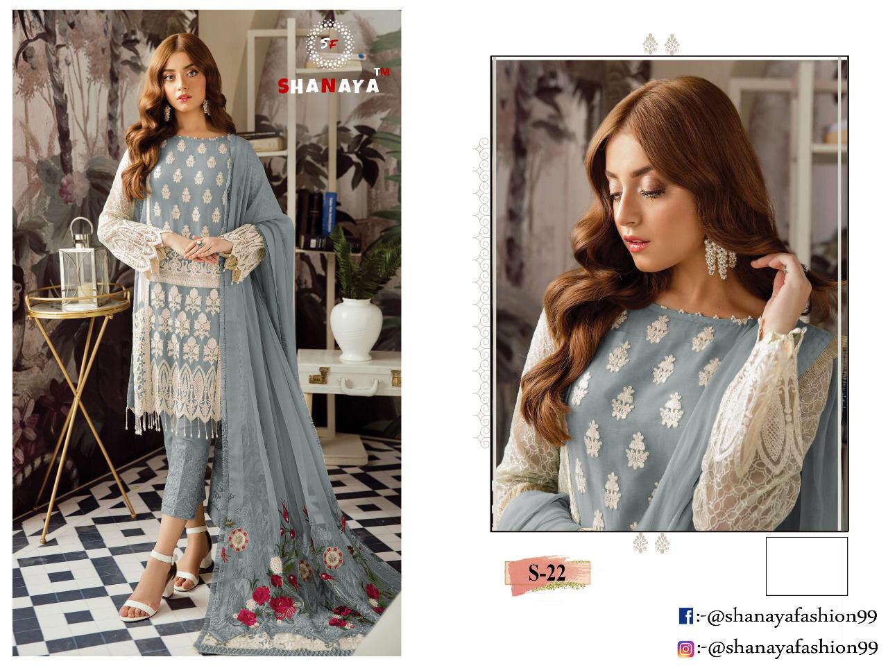 SHANAYA PRESENT S 22 GEORGETTE PAKISTANI STYLISH DRESS MATERIALS