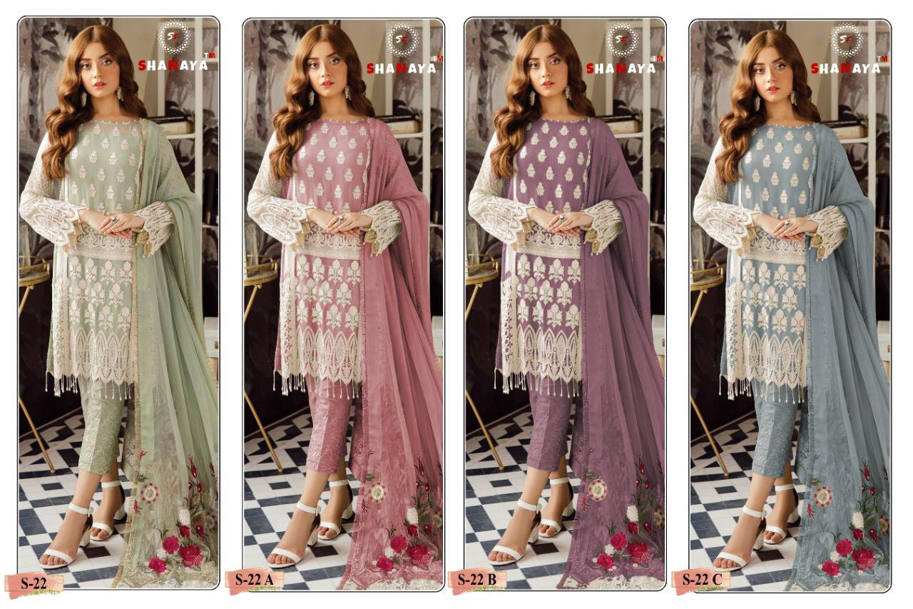 SHANAYA PRESENT S 22 GEORGETTE PAKISTANI STYLISH DRESS MATERIALS