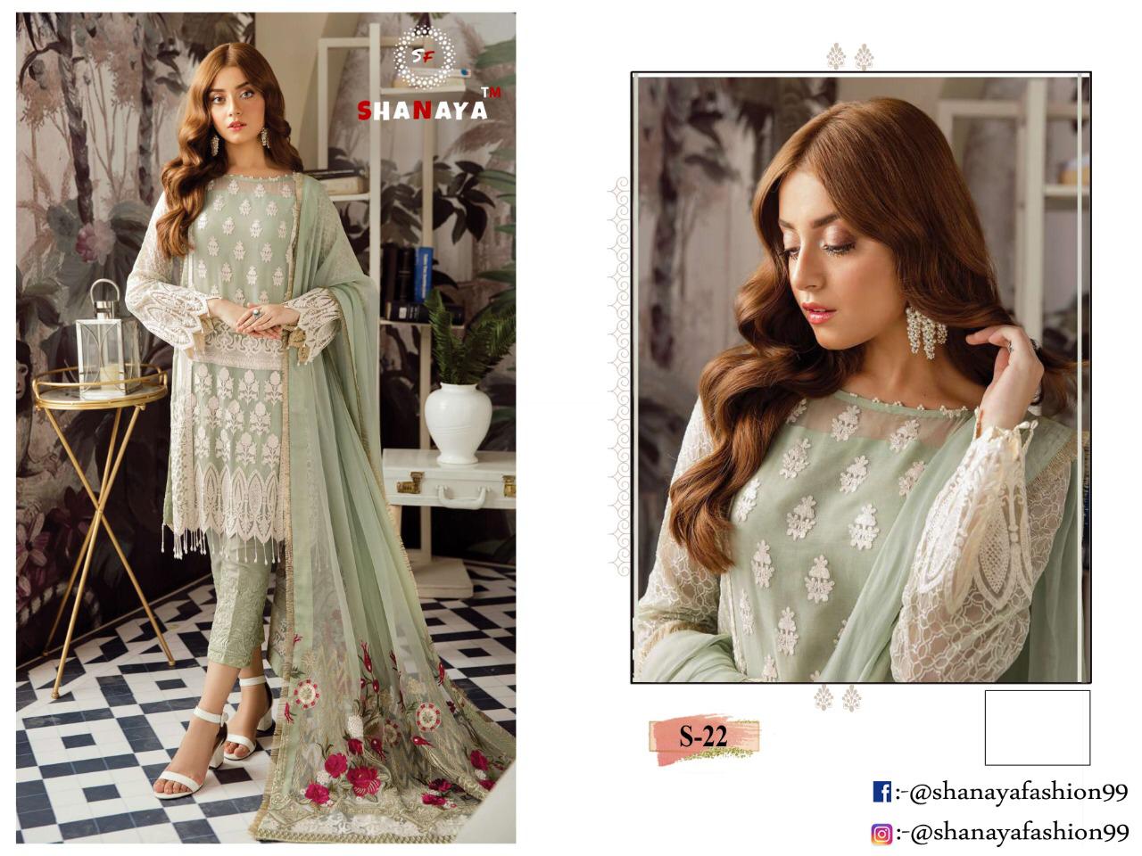 SHANAYA PRESENT S 22 GEORGETTE PAKISTANI STYLISH DRESS MATERIALS