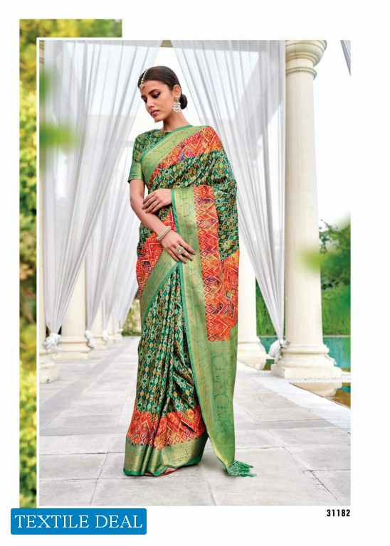 SHANGRILA LATIKA DIGITAL DOUBLE PALLU DIGITAL WEAVING SARI EXPORTER FROM SURAT