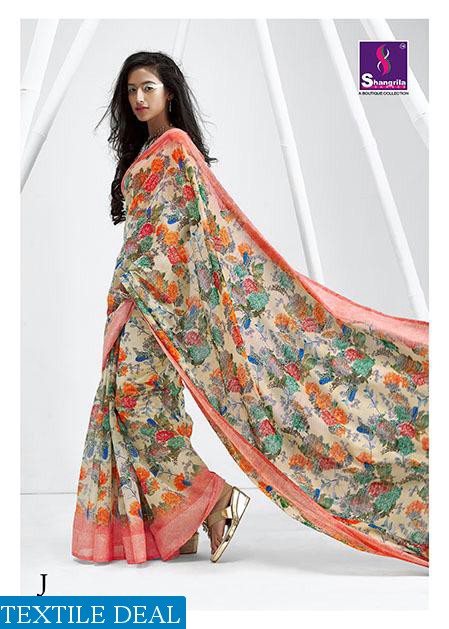 SHANGRILA LAUNCH SIMAAYA VOL 2 LINEN COTTON SAREE WHOLESALE RATE