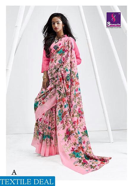 SHANGRILA LAUNCH SIMAAYA VOL 2 LINEN COTTON SAREE WHOLESALE RATE