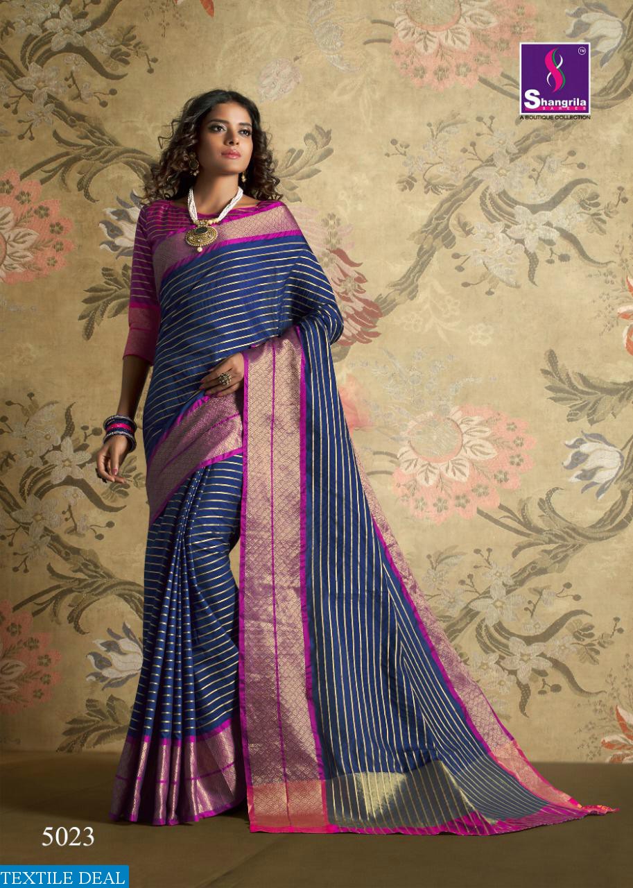 SHANGRILA PRESENT MOGRA WEAVING CASUAL WEAR SAREE CATLOG COLLECTION