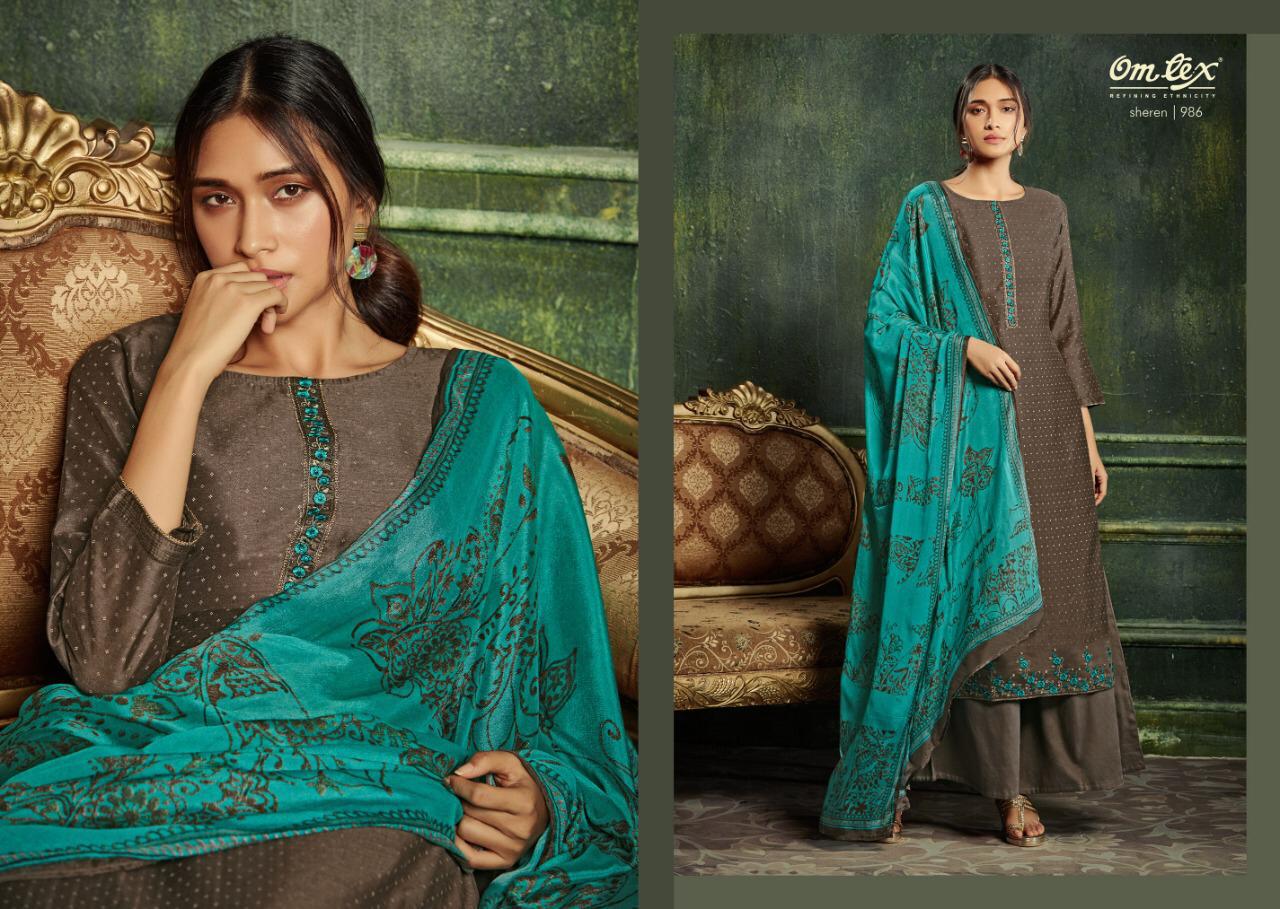 SHEREN BY OMTEX PURE SILK WITH EMBROIDERY SALWAR KAMEEZ WHOLESALER
