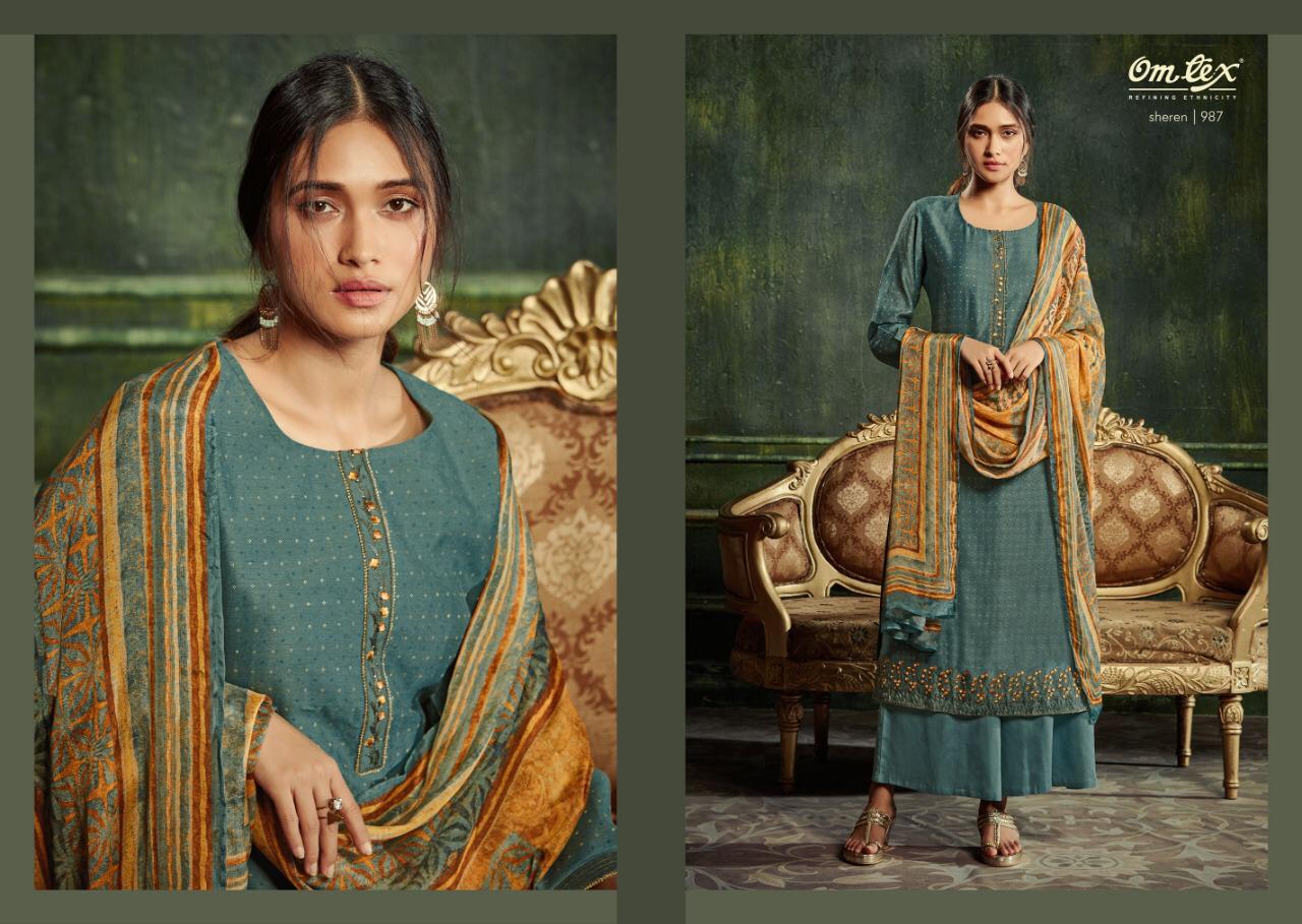 SHEREN BY OMTEX PURE SILK WITH EMBROIDERY SALWAR KAMEEZ WHOLESALER